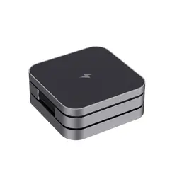 Sklopivi punjač 3u1 od recikliranog aluminija od 15 W P308.64 grey-11