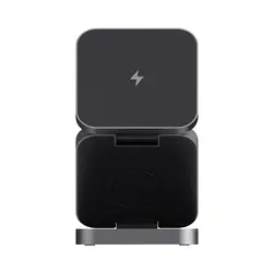 Sklopivi punjač 3u1 od recikliranog aluminija od 15 W P308.64 grey-19