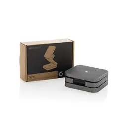 Sklopivi punjač 3u1 od recikliranog aluminija od 15 W P308.64 grey-25