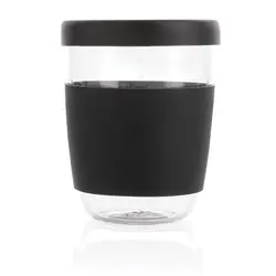 Čaša sa silikonskim poklopcem i navlakom, 360 ml Ukiyo P432.70 black-4
