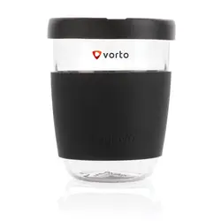 Čaša sa silikonskim poklopcem i navlakom, 360 ml Ukiyo P432.70 black-3