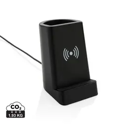Bežični punjač mobitela i držač olovaka sa svjetlećim logotipom P308.79-0