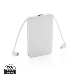 Power bank s integriranim kablovima 5.000 mAh džepni P322.08