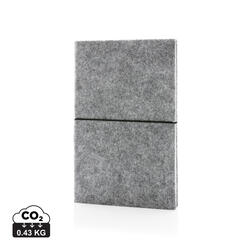 Rokovnik A5 s mekim uvezom od recikliranog filca s GRS certifikatom P774.47