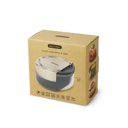 Staklena posuda za ručak 750 ml Black+Blum  P439.04 silver-15