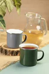 Emajlirana šalica Enavint AP808123 dark green ø79×81 mm-3