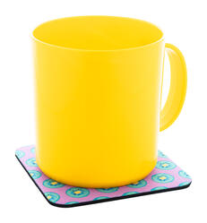 Podmetač od filca RPET, krug CreaFelt Drink Plus AP716900 white 95×95×3 mm-3