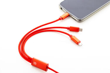USB kabel za punjenje Ralong AP864059 red 16×1000×8 mm-3