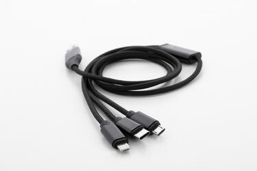 USB kabel za punjenje Ralong AP864059 black 16×1000×8 mm-1