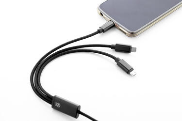 USB kabel za punjenje Ralong AP864059 black 16×1000×8 mm-3