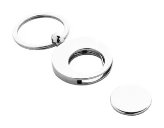 Privjesak s novčićem za kolica Cromo AP808260 silver 36×36×5 mm-2