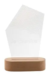 Trofej s LED svjetlom, custom oblik Woodify AP716909 transparent, natural 135×205×60 mm-2