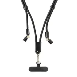 LoopAmp podesiva vezica za mobitel 160 cm s kablom 60W  P302.53 black-6