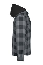 Radna karirana jakna JN1872 black/metal-grey XS-2