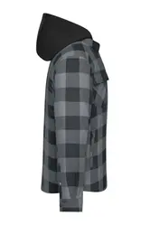 Radna karirana jakna JN1872 black, grey XS-2